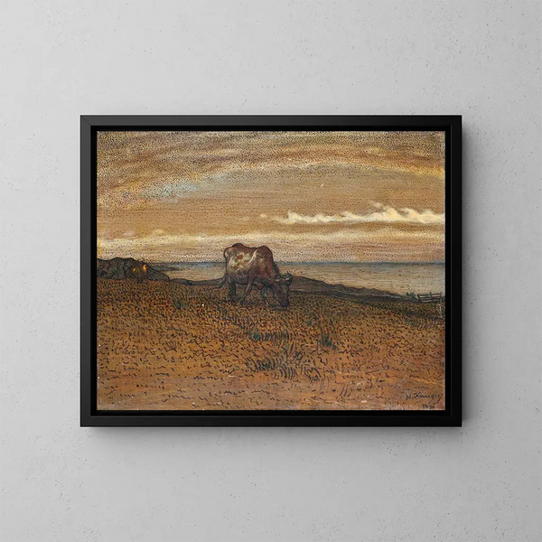 Prairie am Meerufer - Nils Kreuger — gerahmtes Bild an der Wand