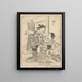 Frau und Dienerin - Nishikawa Sukenobu — gerahmtes Bild an der Wand