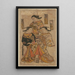 Drei Schönheiten der Epoche - Nishimura Shigenaga — gerahmtes Bild an der Wand