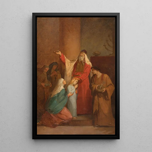 Die Präsentation der Jungfrau im Tempel - Nélie Jacquemart — gerahmtes Bild an der Wand