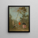 Dame auf einer Schaukel, galante Szene im Park I - Norbert Joseph Carl Grund — gerahmtes Bild an der Wand