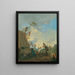 Soldaten im Zeltlager - Norbert Joseph Carl Grund — gerahmtes Bild an der Wand