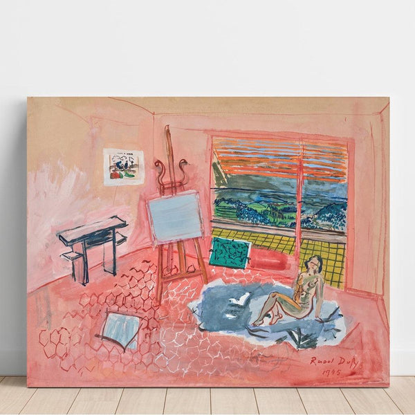 Reproduktion des Gemäldes Akt im Roten Atelier von Vence - Raoul Dufy