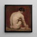 Männliches Akt- Gemälde kniend von hinten - William Etty — gerahmtes Bild an der Wand