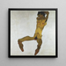 Nackter männlicher Sitzender Selbstporträt - Egon Schiele — gerahmtes Bild an der Wand