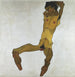 Nackter männlicher Sitzender Selbstporträt - Egon Schiele — Ansicht des Kunstwerks