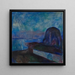 Nachthimmel über der Stadt - Edvard Munch — gerahmtes Bild an der Wand
