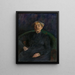 Portrait des Künstlers Aasta Hansteen - Oda Krohg — gerahmtes Bild an der Wand