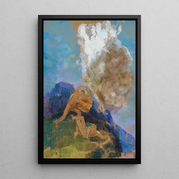 Caïn und Abel - Odilon Redon — gerahmtes Bild an der Wand