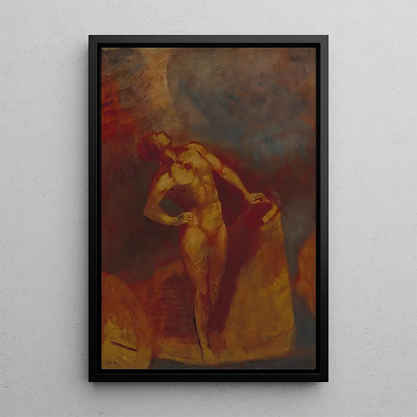 Skizze für den Wagen des Apoll - Odilon Redon — gerahmtes Bild an der Wand