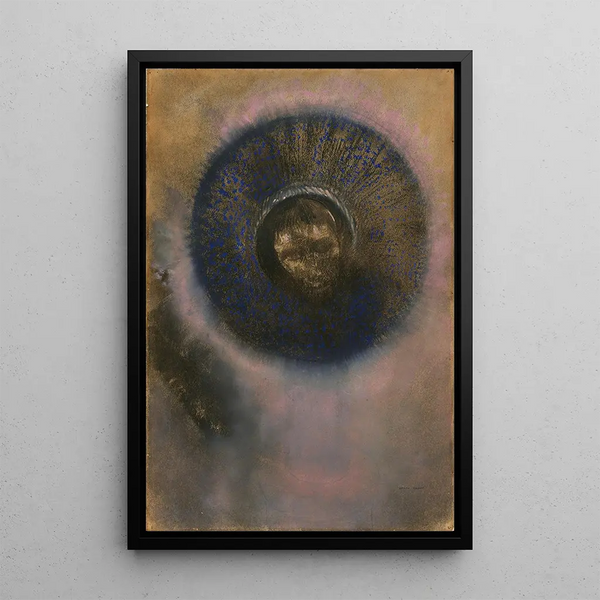 Kopf in einer Aureole - Odilon Redon — gerahmtes Bild an der Wand