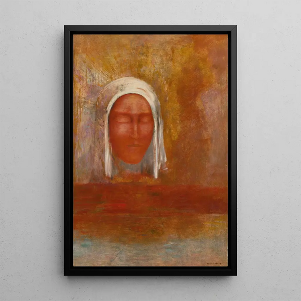 Die Jungfrau der Morgenröte - Odilon Redon — gerahmtes Bild an der Wand