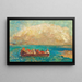 Die Boot der leblosen Seelen - Odilon Redon — gerahmtes Bild an der Wand