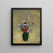 Großes grünes Vase mit gemischten Blumen - Odilon Redon — gerahmtes Bild an der Wand
