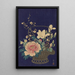 Blumenkorb aus Bambus - Ohara Koson — gerahmtes Bild an der Wand
