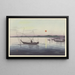 Bateaux et coucher de soleil - Ohara Koson — gerahmtes Bild an der Wand