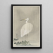 Aigrette sous la pluie - Ohara Koson — gerahmtes Bild an der Wand
