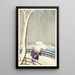 Im Schnee auf Yanagibashi - Ohara Koson — gerahmtes Bild an der Wand