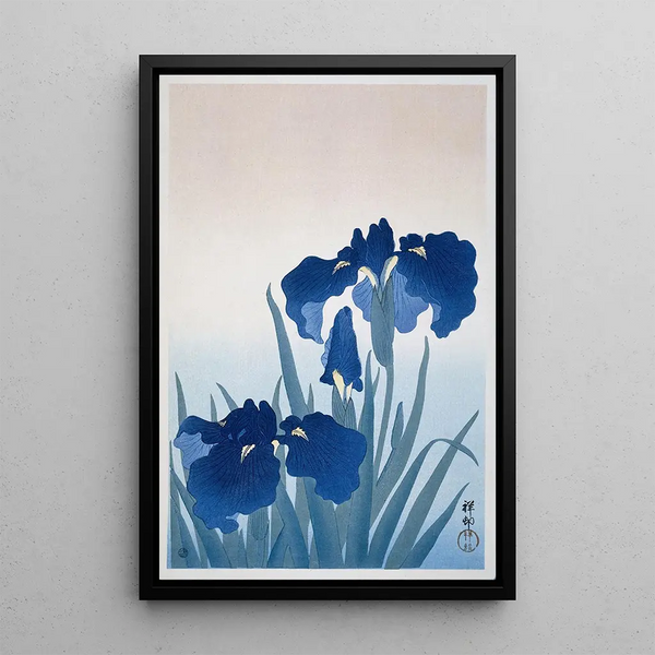 Iris - Ohara Koson — gerahmtes Bild an der Wand