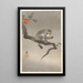 Affe in einem Persimmenbaum - Ohara Koson — gerahmtes Bild an der Wand