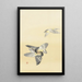 Zwei kämpfende Vögel - Ohara Koson — gerahmtes Bild an der Wand