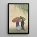 Zwei Frauen im Regen - Ohara Koson — gerahmtes Bild an der Wand