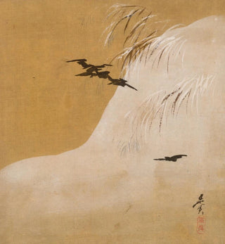 Oiseaux dans la neige - Shibata Zeshin