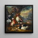 Vögel in einer Landschaft - Pieter Casteels III — gerahmtes Bild an der Wand