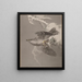 Faucon tenant un petit oiseau - Okada Baison — gerahmtes Bild an der Wand