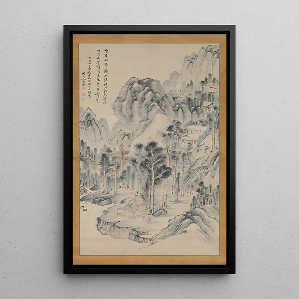 Temple Shrinji - Okada Beisanjin — gerahmtes Bild an der Wand