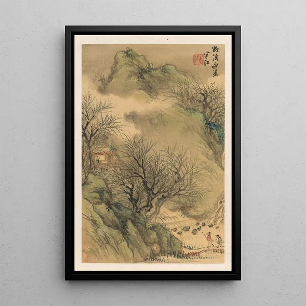 Sommerurlaub - Okada Hankō — gerahmtes Bild an der Wand