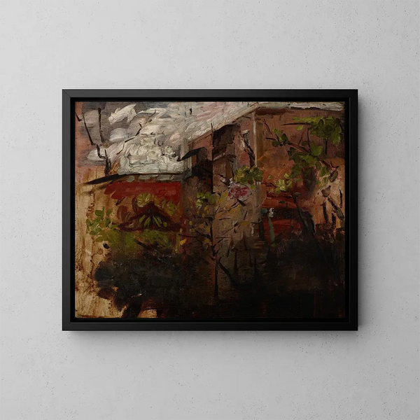 Gebäude II - Olga Boznańska — gerahmtes Bild an der Wand