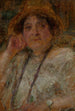Portrait de Mme Gociniec - Olga Boznańska — gerahmtes Bild an der Wand