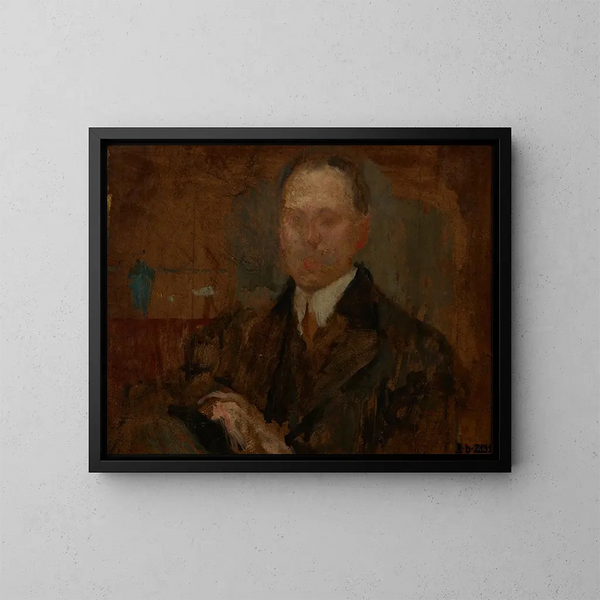 Skizze für ein männliches Porträt - Olga Boznańska — gerahmtes Bild an der Wand