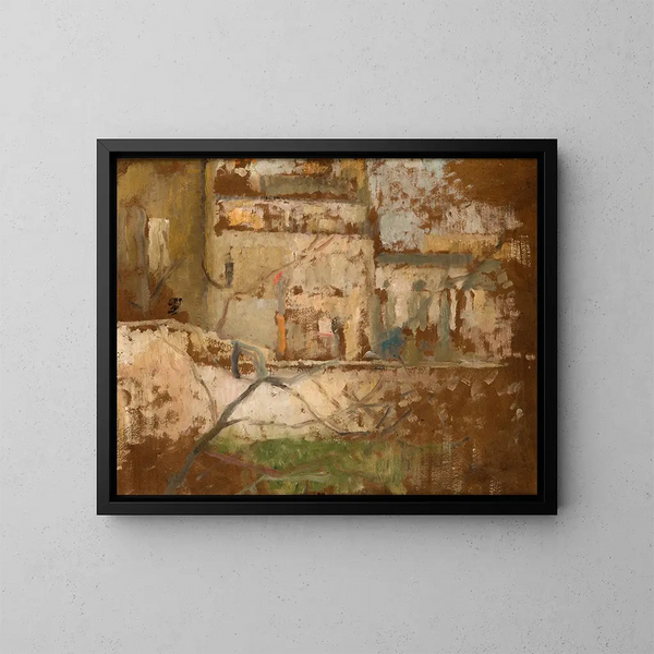 Ansicht vom Atelierfenster - Olga Boznańska — gerahmtes Bild an der Wand