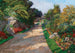 Ein Gartenweg der Riviera Palace Hotels bei Monte Carlo - Olga Wisinger-Florian — Ansicht des Kunstwerks