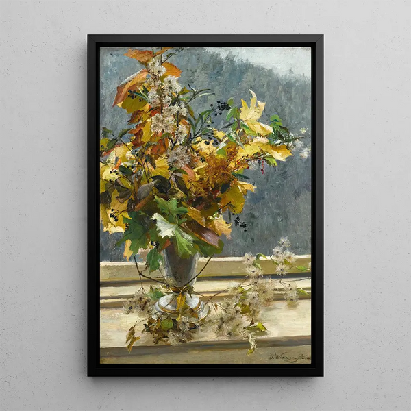 Herbstlaub - Olga Wisinger-Florian — gerahmtes Bild an der Wand