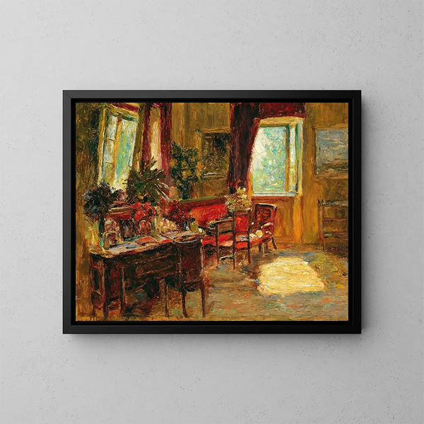 Innenraum - Olga Wisinger-Florian — gerahmtes Bild an der Wand
