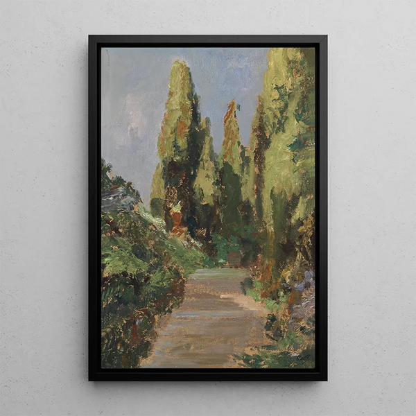 Landschaft im Park - Olga Wisinger-Florian — gerahmtes Bild an der Wand