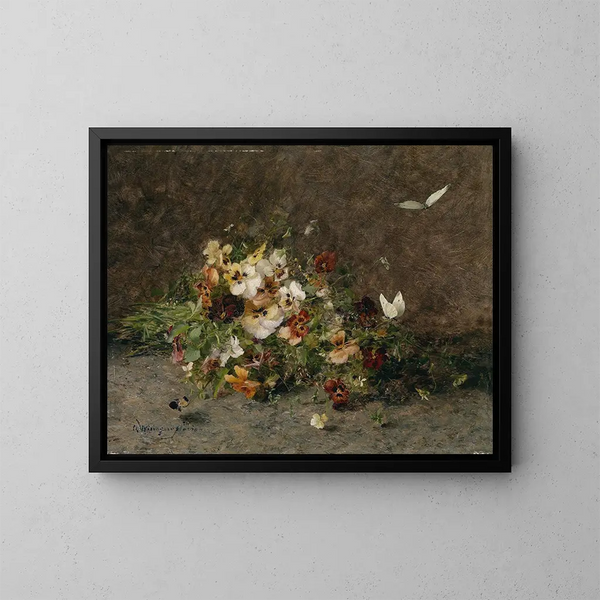 Belle-mère et papillons - Olga Wisinger-Florian — gerahmtes Bild an der Wand