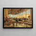 Der Fischmarkt in Venedig (Kampf um Groß- und Kleinschreibung) - Olga Wisinger-Florian — gerahmtes Bild an der Wand