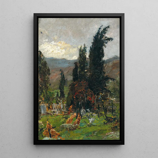 Olga WisingerFlorian - View of a cemetery at dusk.webp