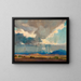 Sturm auf einer westlichen Landschaft - Oliver Dennett Grover — gerahmtes Bild an der Wand