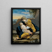 Jungfrau mit Kind in einer Landschaft - Orazio Gentileschi — gerahmtes Bild an der Wand