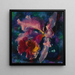 Orchidee auf blauem Hintergrund - Augusto Giacometti — gerahmtes Bild an der Wand