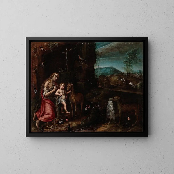 Marie Madeleine in Buße - Orsola Maddalena Caccia — gerahmtes Bild an der Wand