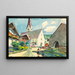 Kirche in Mieders in Tirol - Oskar Laske — gerahmtes Bild an der Wand