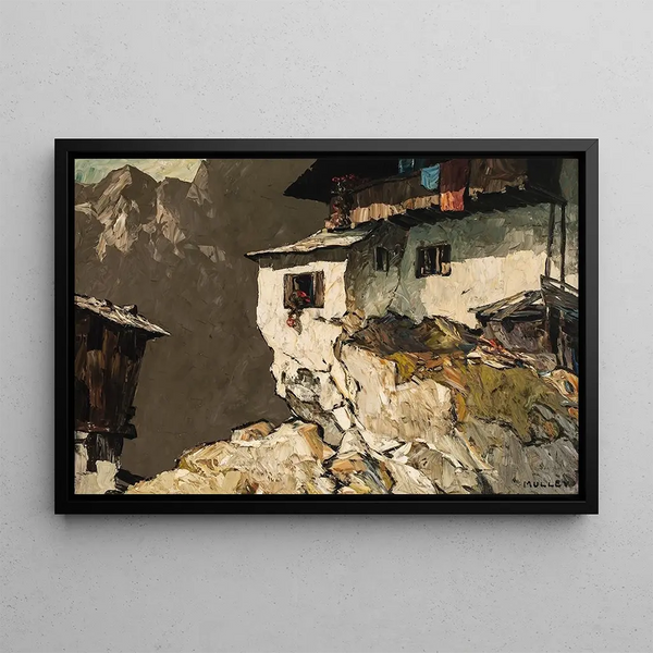 Erker - Oskar Mulley — gerahmtes Bild an der Wand