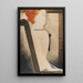 Sitzend - Oskar Schlemmer — gerahmtes Bild an der Wand
