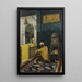 Gemälde, das den Koran vorträgt - Osman Hamdi Bey — gerahmtes Bild an der Wand